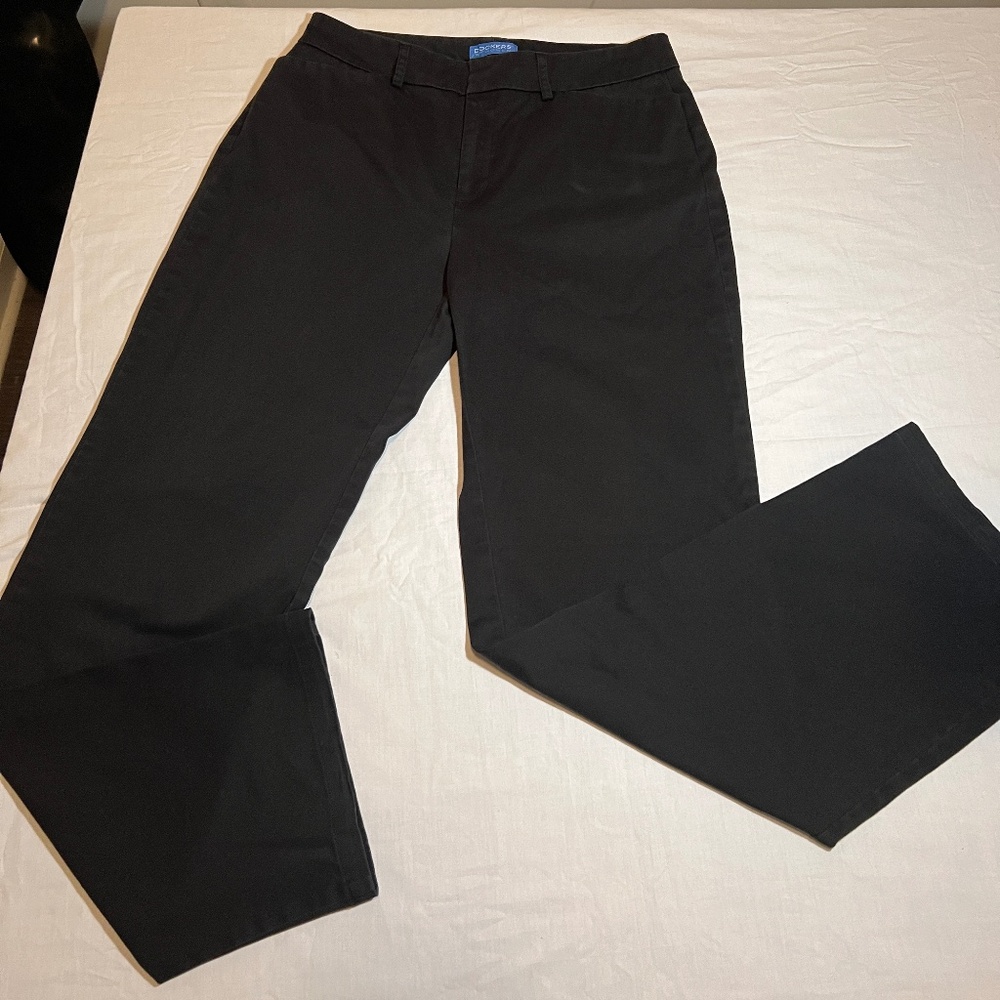 Dockers Women's 10MED Straight Leg Trousers Work Pants